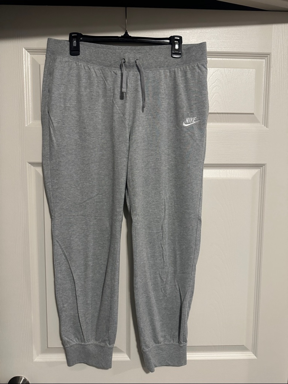 Nike Gray Jogger Sweatpants with Drawstring Waist